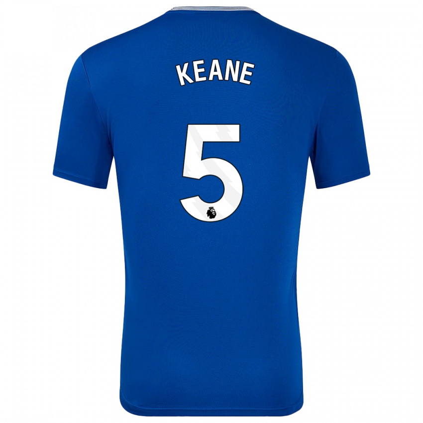 Dětské Michael Keane #5 Modrá S Domů Hráčské Dresy 2024/25 Dres