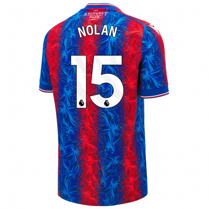 Dětské Hayley Nolan #15 Červené Modré Pruhy Domů Hráčské Dresy 2024/25 Dres