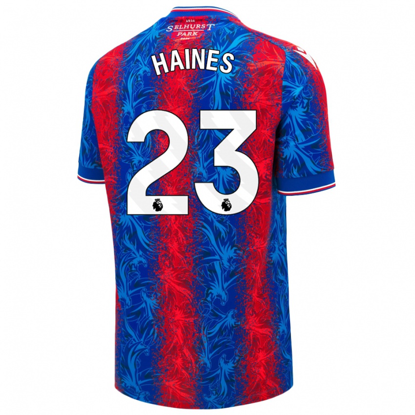 Dětské Coral-Jade Haines #23 Červené Modré Pruhy Domů Hráčské Dresy 2024/25 Dres