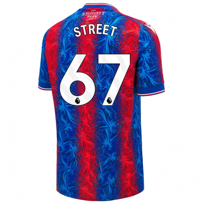 Dětské Rob Street #67 Červené Modré Pruhy Domů Hráčské Dresy 2024/25 Dres