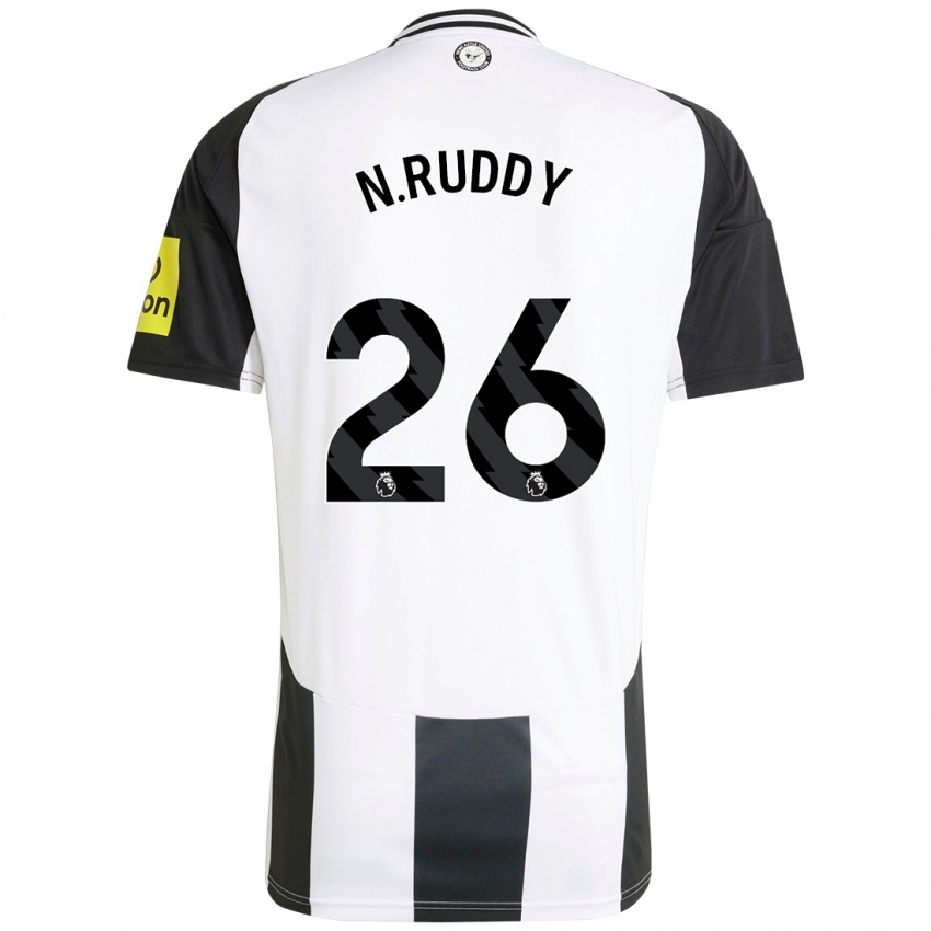 Dětské John Ruddy #26 Bílá Černá Domů Hráčské Dresy 2024/25 Dres