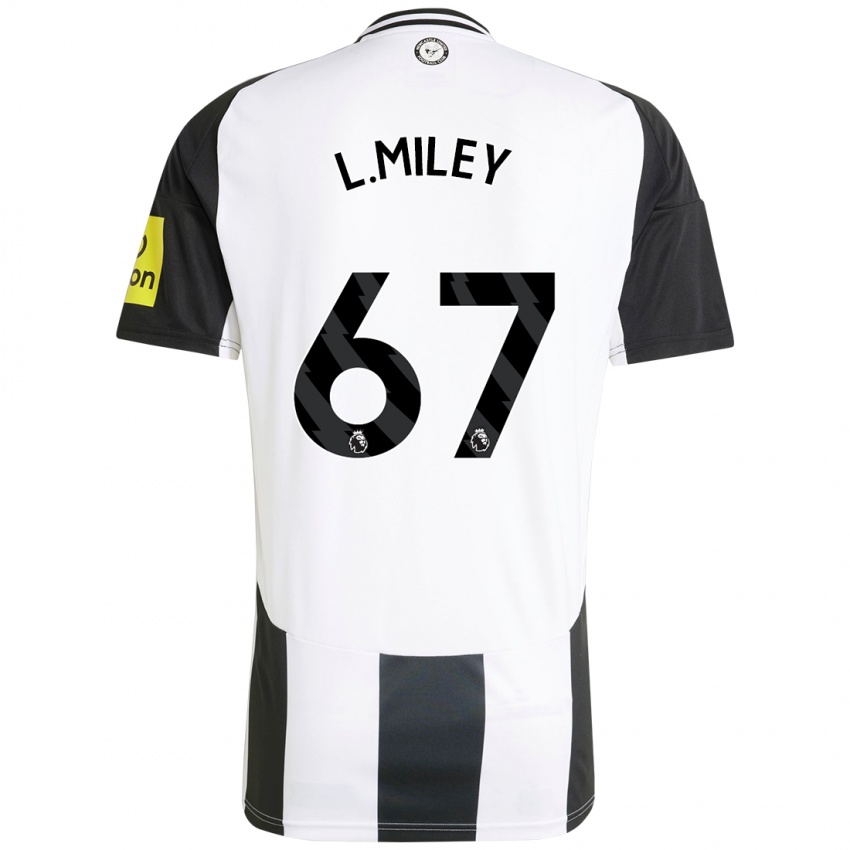 Dětské Lewis Miley #67 Bílá Černá Domů Hráčské Dresy 2024/25 Dres