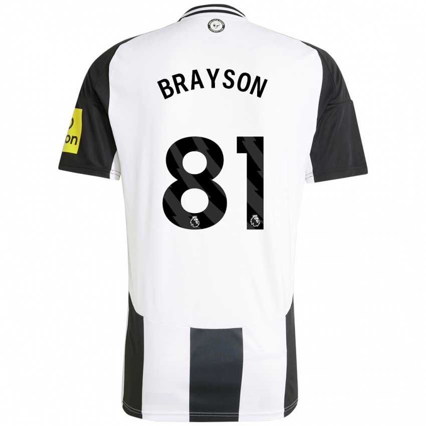 Dětské Joe Brayson #81 Bílá Černá Domů Hráčské Dresy 2024/25 Dres