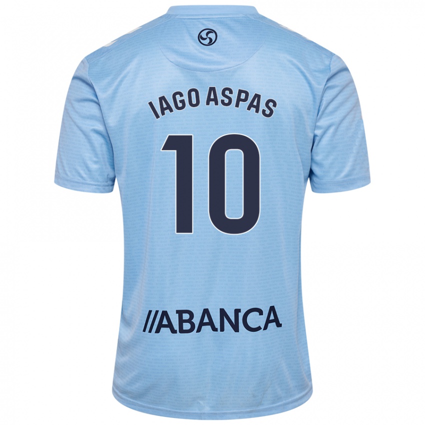 Dětské Iago Aspas #10 Nebesky Modrá Domů Hráčské Dresy 2024/25 Dres