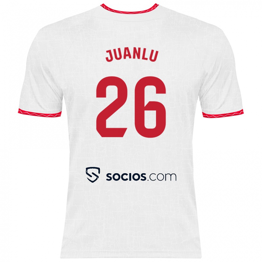 Dětské Juanlu Sánchez #26 Bílá Červená Domů Hráčské Dresy 2024/25 Dres