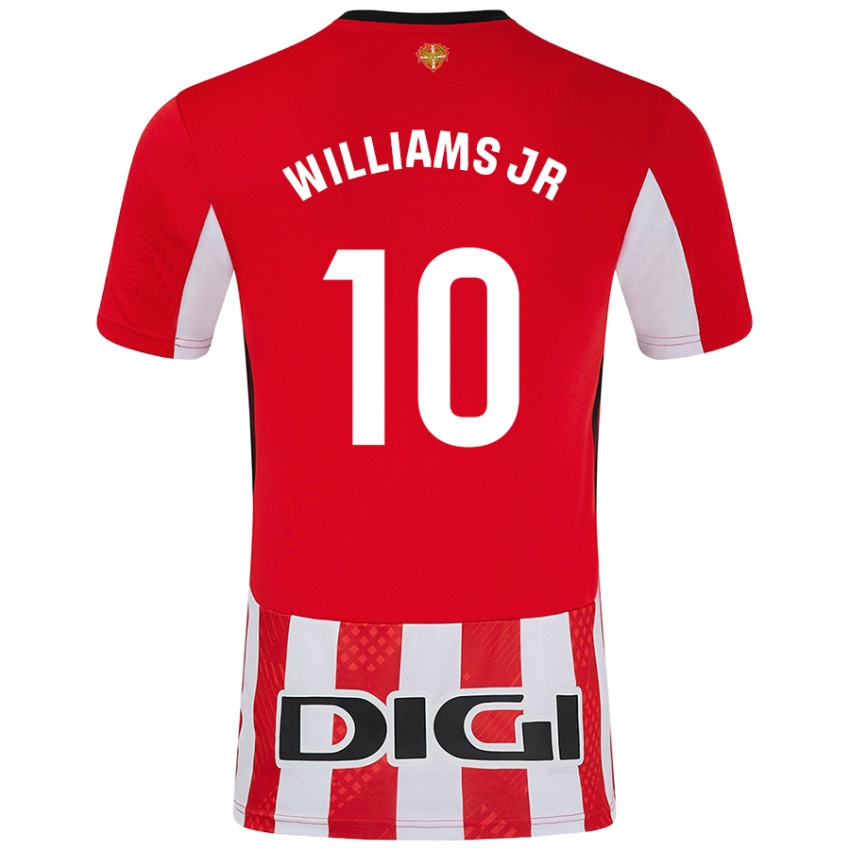 Dětské Nico Williams #10 Červená Bílá Domů Hráčské Dresy 2024/25 Dres