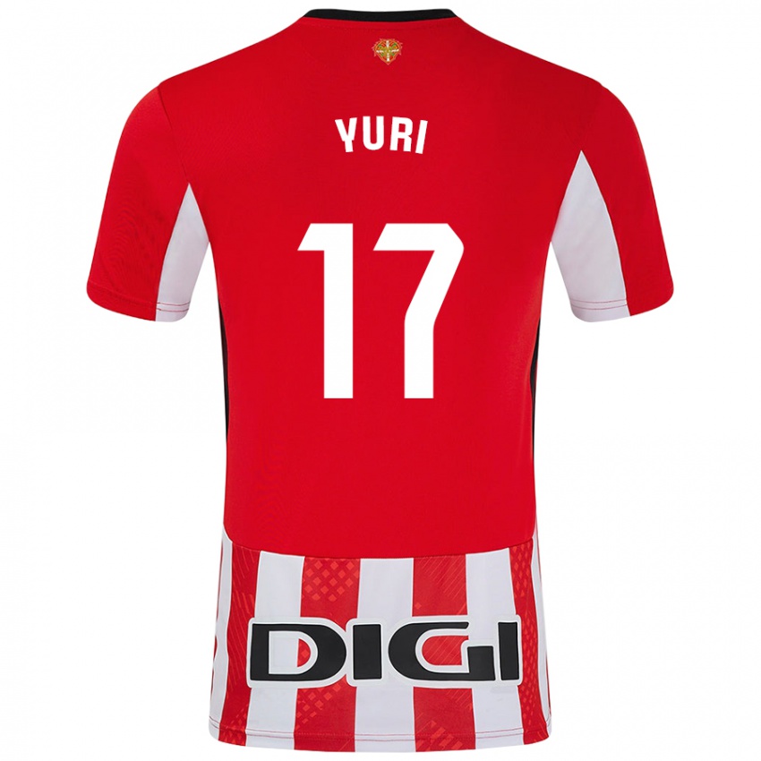 Dětské Yuri Berchiche #17 Červená Bílá Domů Hráčské Dresy 2024/25 Dres