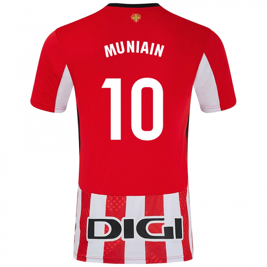 Dětské Iker Muniain #10 Červená Bílá Domů Hráčské Dresy 2024/25 Dres