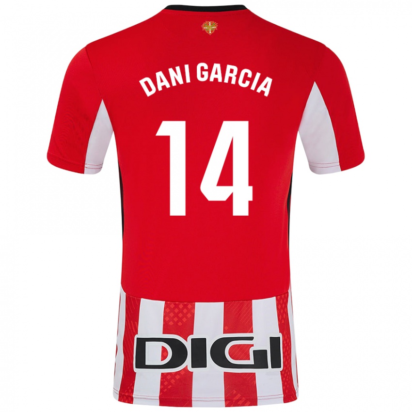 Dětské Dani García #14 Červená Bílá Domů Hráčské Dresy 2024/25 Dres