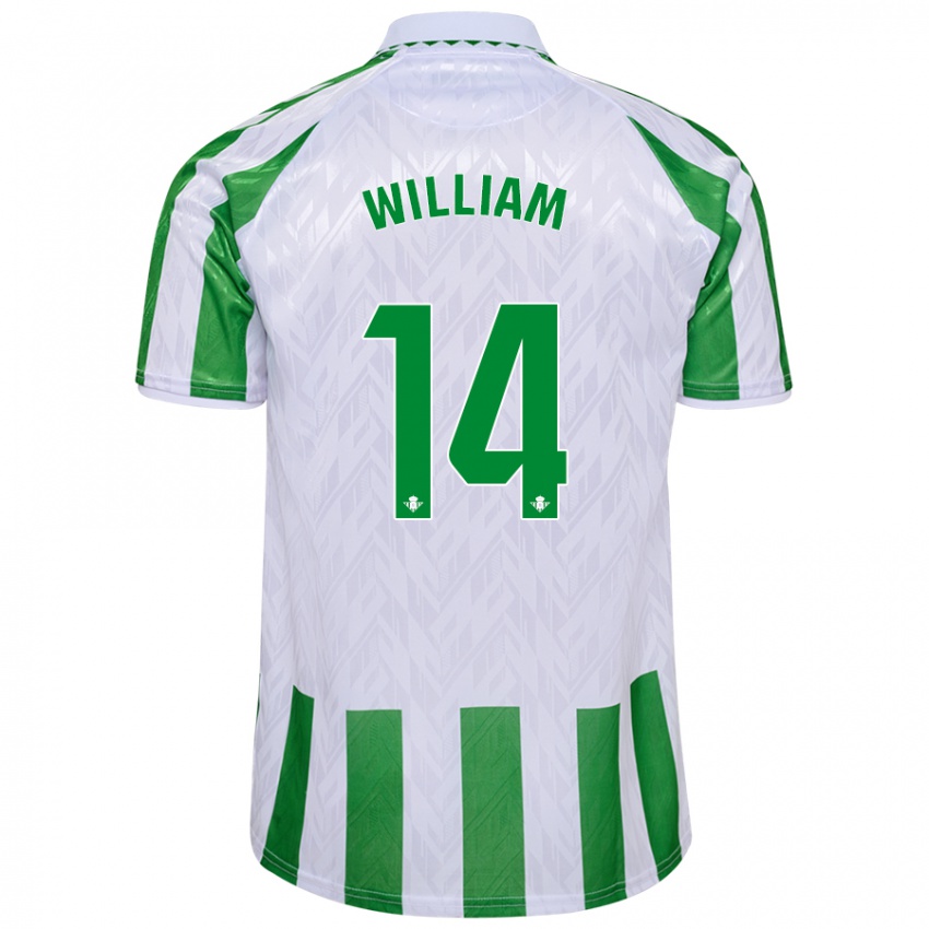 Dětské William Carvalho #14 Zelené Bílé Pruhy Domů Hráčské Dresy 2024/25 Dres