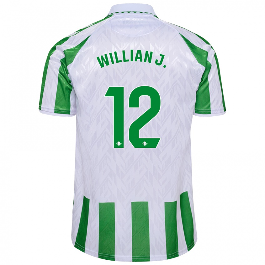 Dětské Willian José #12 Zelené Bílé Pruhy Domů Hráčské Dresy 2024/25 Dres