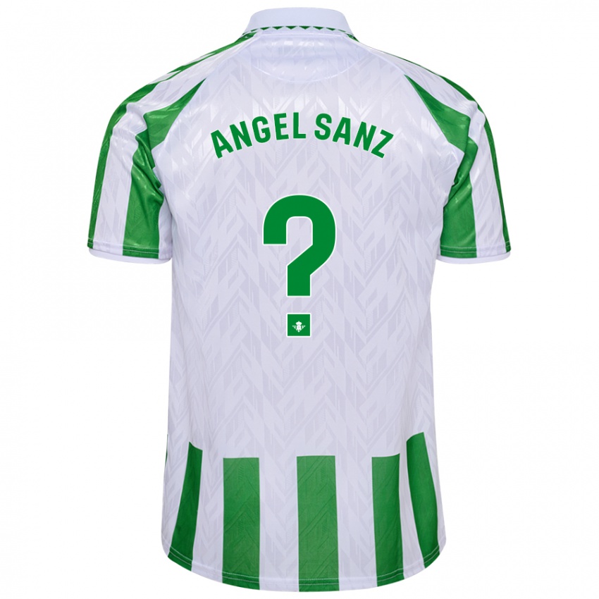 Dětské Miguel Ángel Sanz #0 Zelené Bílé Pruhy Domů Hráčské Dresy 2024/25 Dres