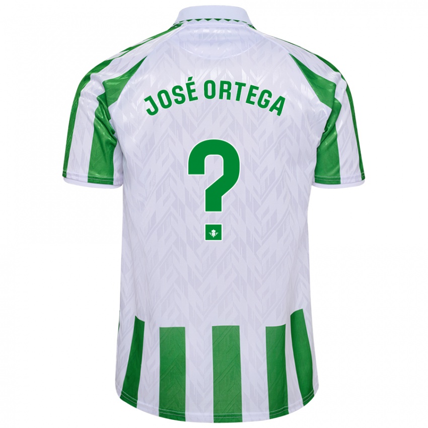 Dětské José Ortega #0 Zelené Bílé Pruhy Domů Hráčské Dresy 2024/25 Dres