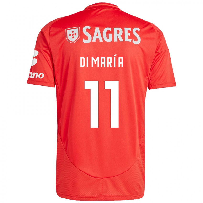 Dětské Angel Di Maria #11 Červená Bílá Domů Hráčské Dresy 2024/25 Dres