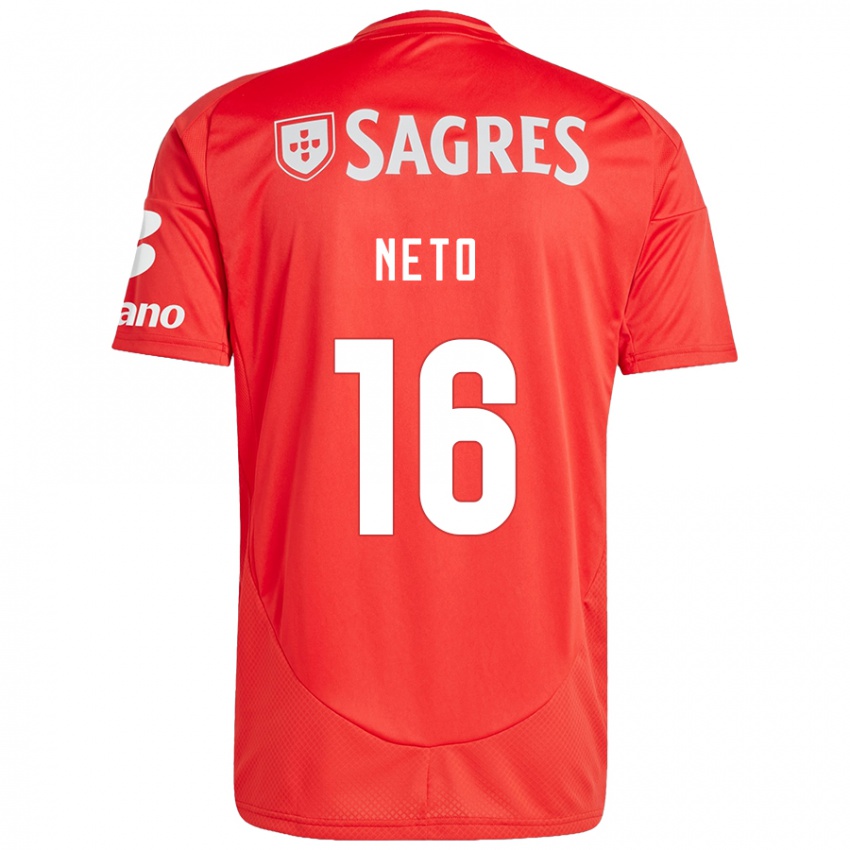 Dětské Martim Neto #16 Červená Bílá Domů Hráčské Dresy 2024/25 Dres