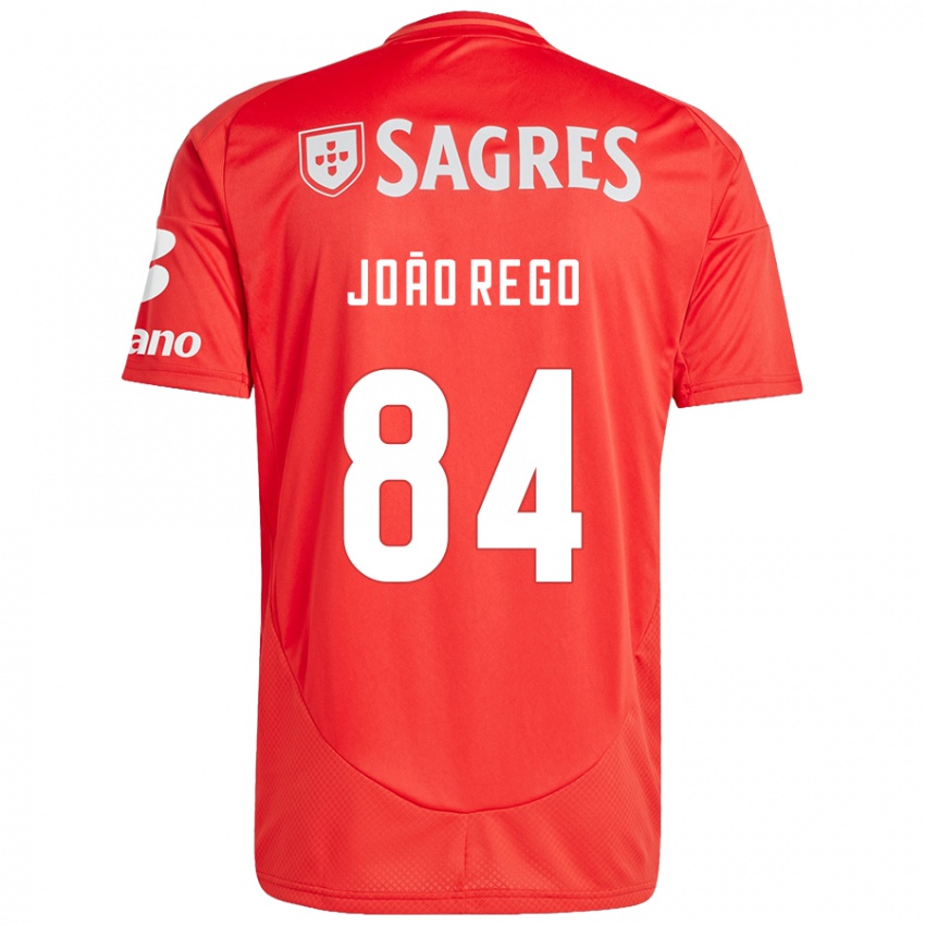 Dětské João Rêgo #84 Červená Bílá Domů Hráčské Dresy 2024/25 Dres