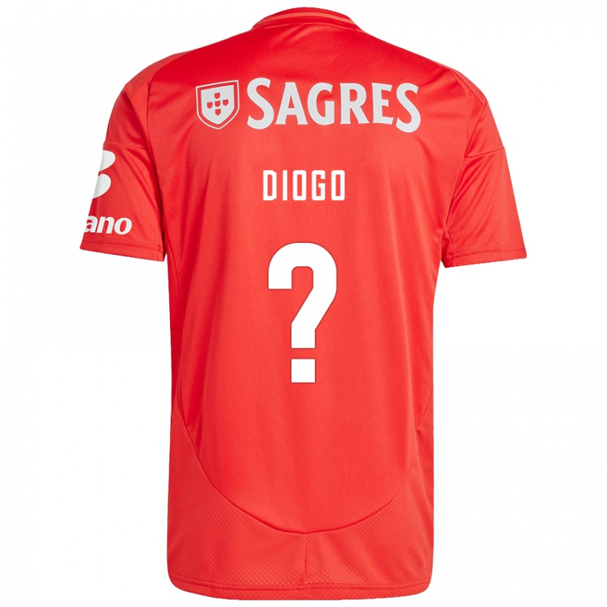 Dětské Diogo Ferreira #0 Červená Bílá Domů Hráčské Dresy 2024/25 Dres