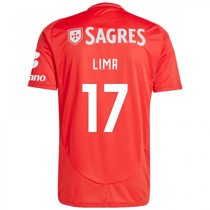 Dětské Ivan Lima #17 Červená Bílá Domů Hráčské Dresy 2024/25 Dres