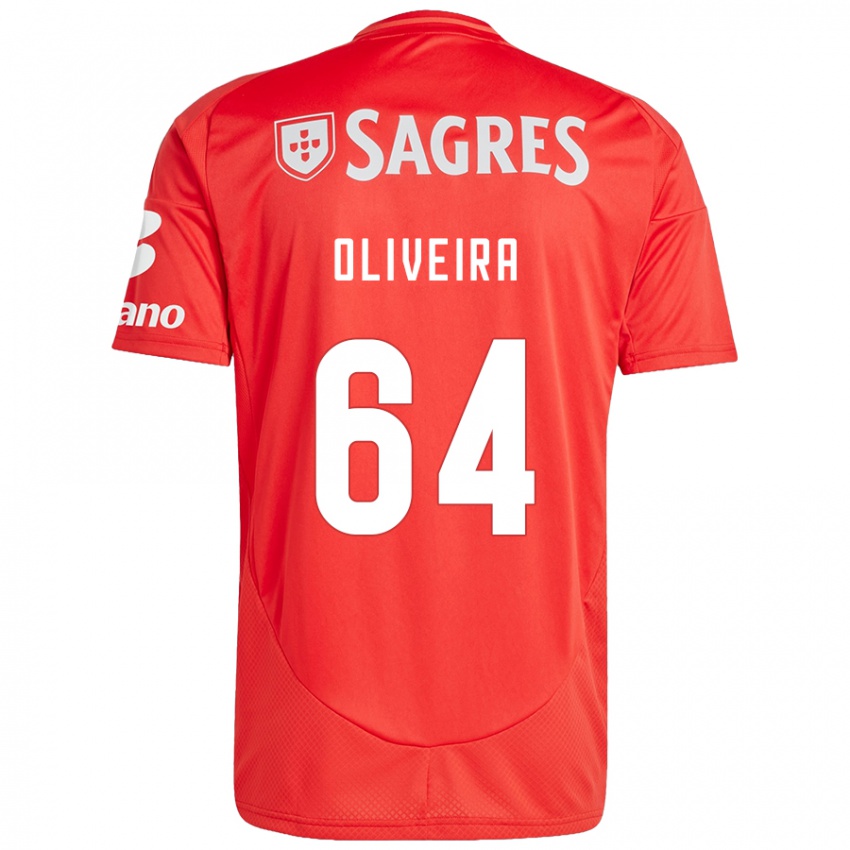 Dětské Gonçalo Oliveira #64 Červená Bílá Domů Hráčské Dresy 2024/25 Dres