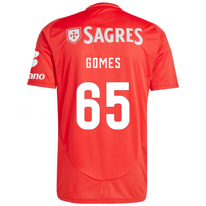 Dětské André Gomes #65 Červená Bílá Domů Hráčské Dresy 2024/25 Dres