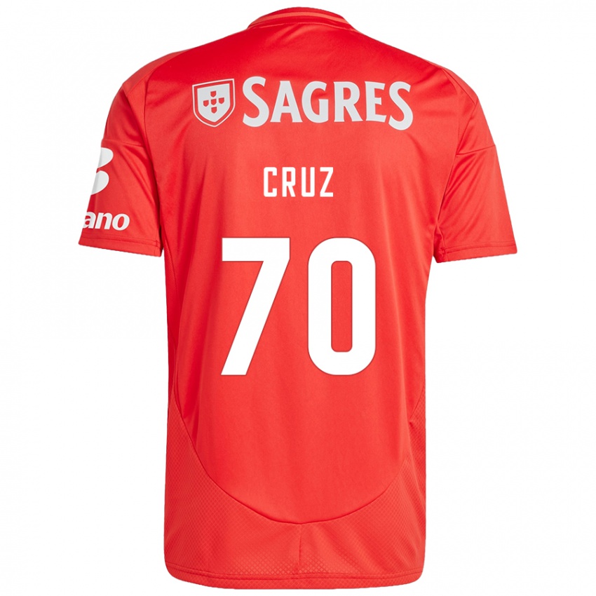 Dětské Filipe Cruz #70 Červená Bílá Domů Hráčské Dresy 2024/25 Dres