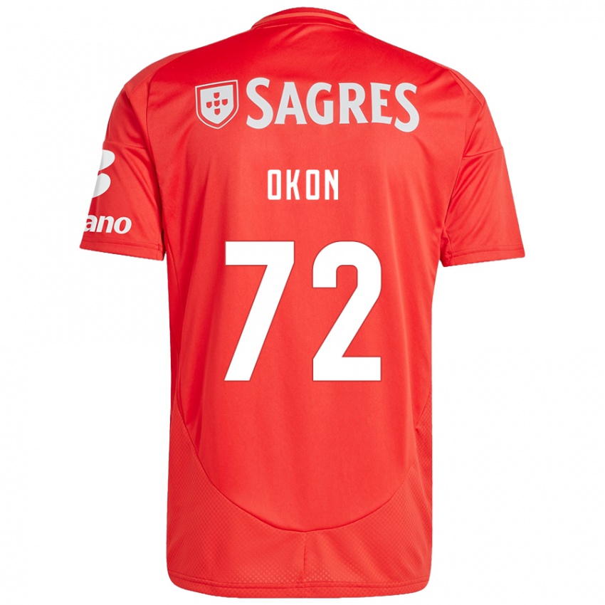 Dětské Paul Okon #72 Červená Bílá Domů Hráčské Dresy 2024/25 Dres