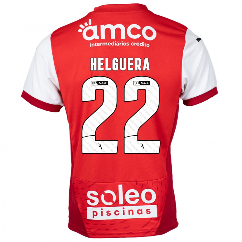 Dětské Thiago Helguera #22 Červená Bílá Domů Hráčské Dresy 2024/25 Dres