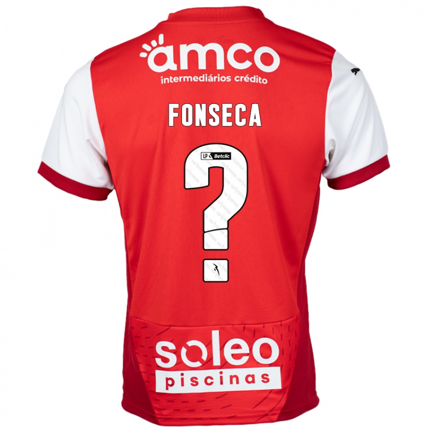 Dětské Diogo Fonseca #0 Červená Bílá Domů Hráčské Dresy 2024/25 Dres