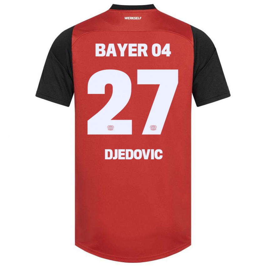 Dětské Seldin Djedovic #27 Červená Černá Domů Hráčské Dresy 2024/25 Dres