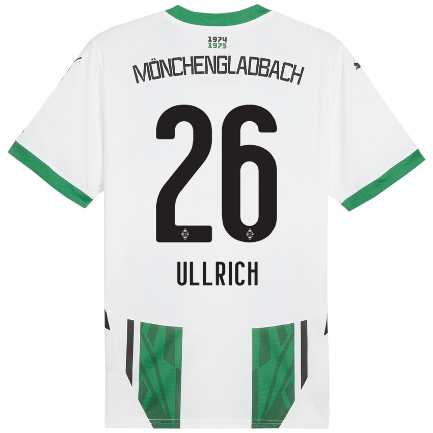 Dětské Lukas Ullrich #26 Bílá Zelená Domů Hráčské Dresy 2024/25 Dres