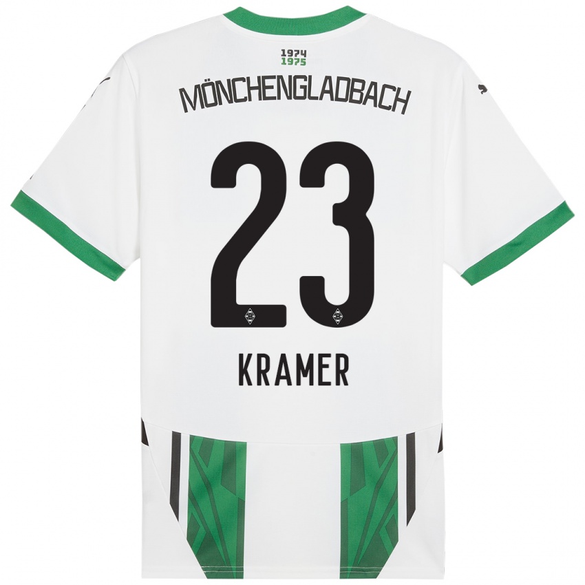 Dětské Christoph Kramer #23 Bílá Zelená Domů Hráčské Dresy 2024/25 Dres