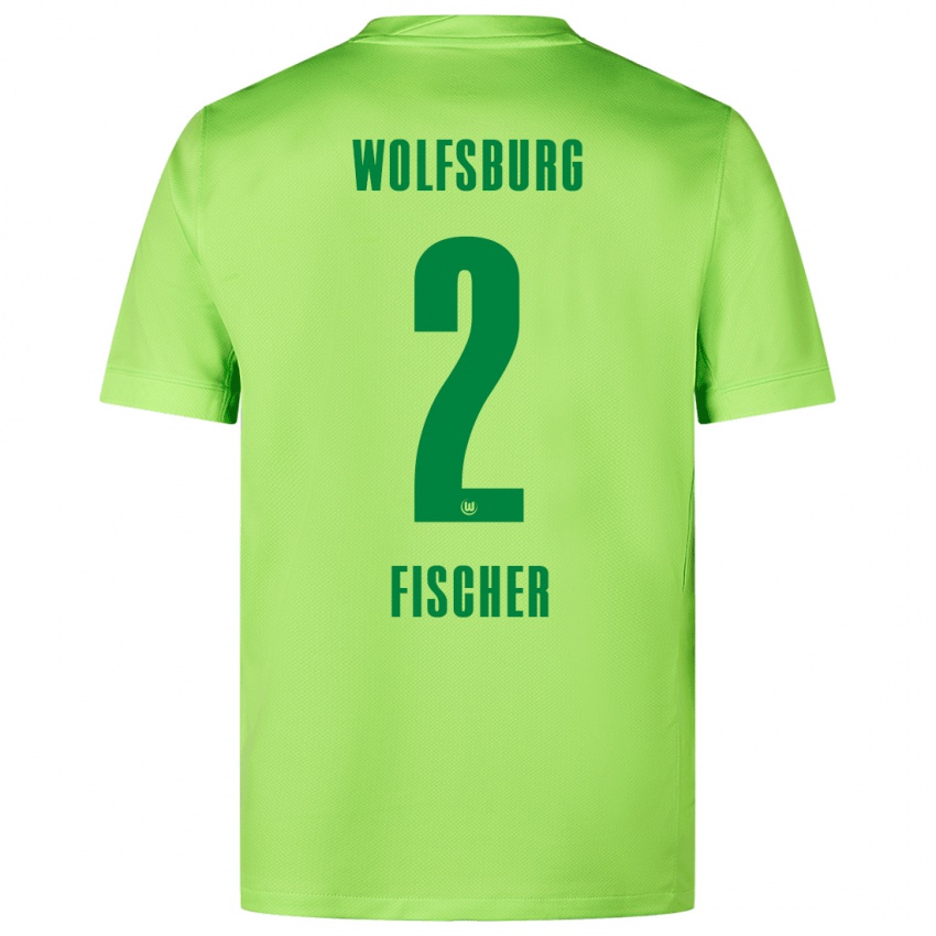 Dětské Kilian Fischer #2 Fluorescenční Zelená Domů Hráčské Dresy 2024/25 Dres