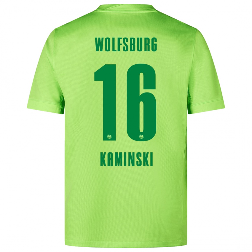 Dětské Jakub Kaminski #16 Fluorescenční Zelená Domů Hráčské Dresy 2024/25 Dres