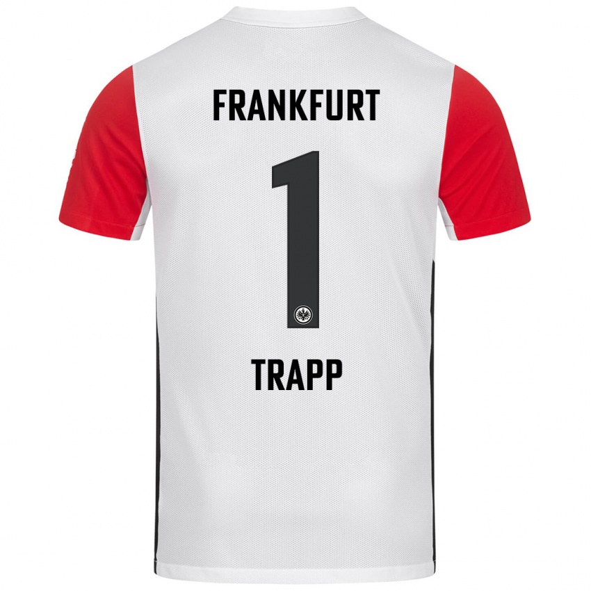 Dětské Kevin Trapp #1 Bílá Červená Domů Hráčské Dresy 2024/25 Dres