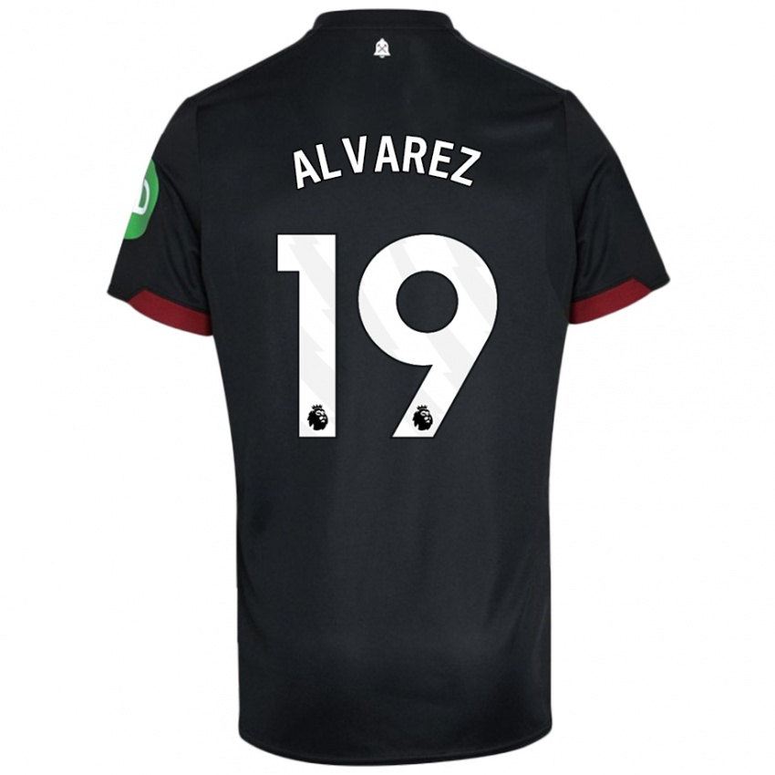 Dětské Edson Alvarez #19 Černá Bílá Daleko Hráčské Dresy 2024/25 Dres