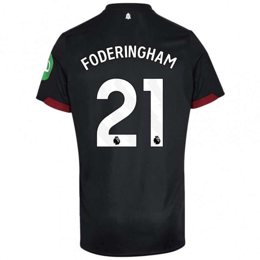 Dětské Wes Foderingham #21 Černá Bílá Daleko Hráčské Dresy 2024/25 Dres