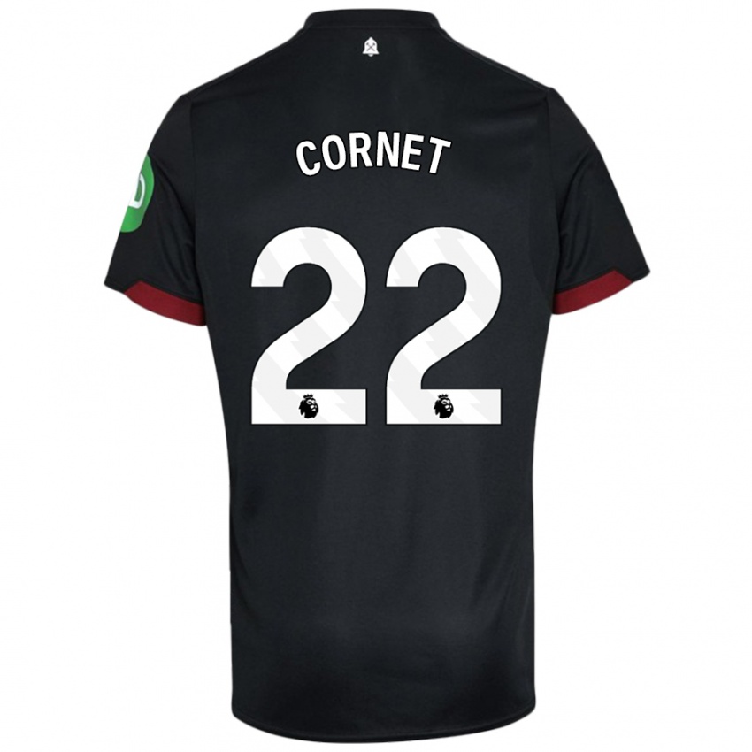 Dětské Maxwel Cornet #22 Černá Bílá Daleko Hráčské Dresy 2024/25 Dres