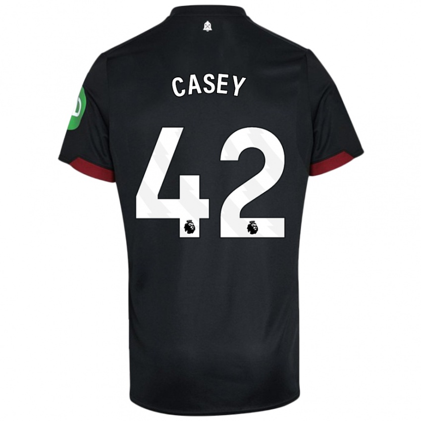 Dětské Kaelan Casey #42 Černá Bílá Daleko Hráčské Dresy 2024/25 Dres