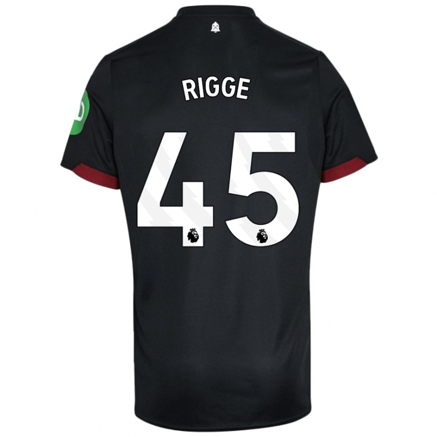 Dětské Daniel Rigge #45 Černá Bílá Daleko Hráčské Dresy 2024/25 Dres