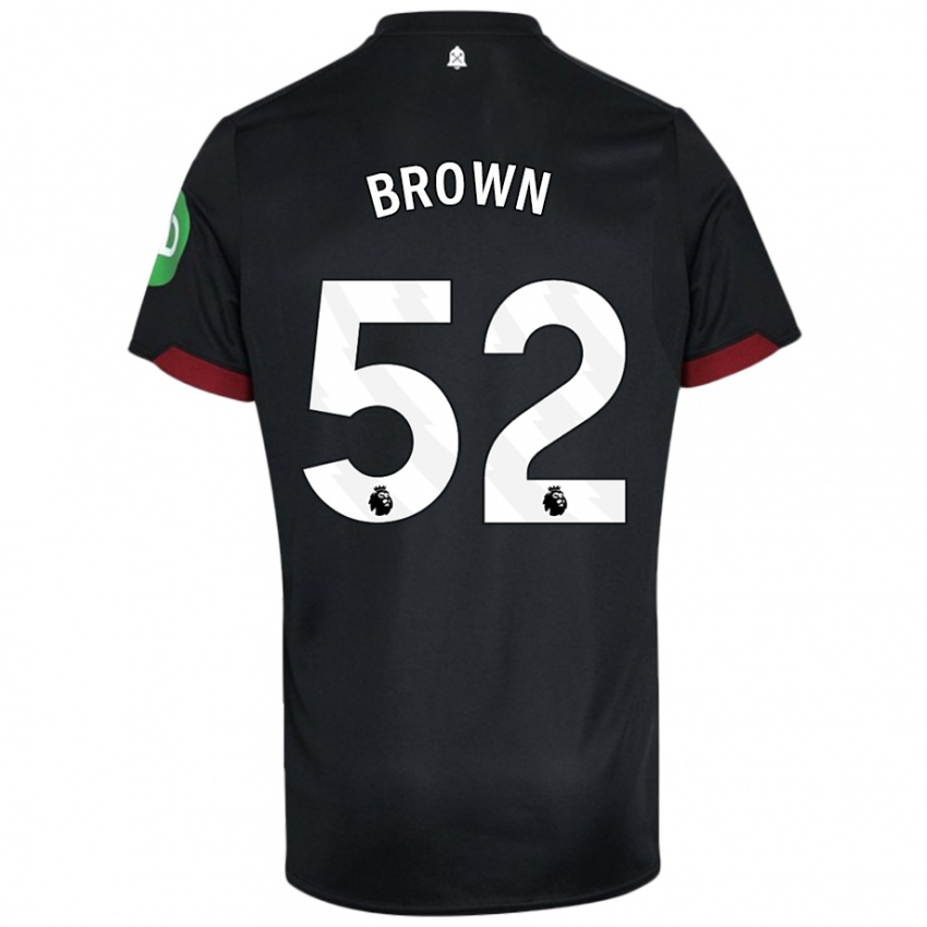 Dětské Luis Brown #52 Černá Bílá Daleko Hráčské Dresy 2024/25 Dres