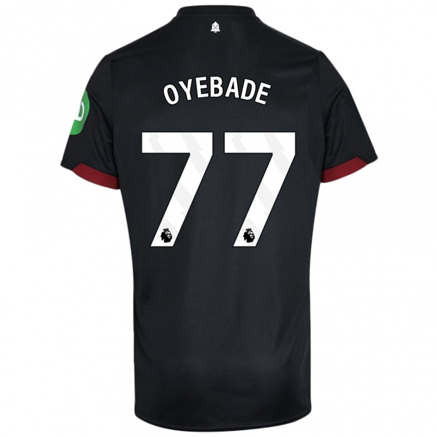 Dětské Rayan Oyebade #77 Černá Bílá Daleko Hráčské Dresy 2024/25 Dres