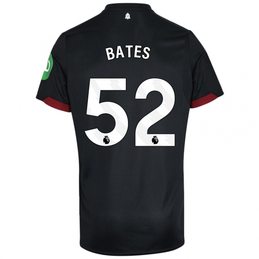 Dětské Billy Bates #52 Černá Bílá Daleko Hráčské Dresy 2024/25 Dres