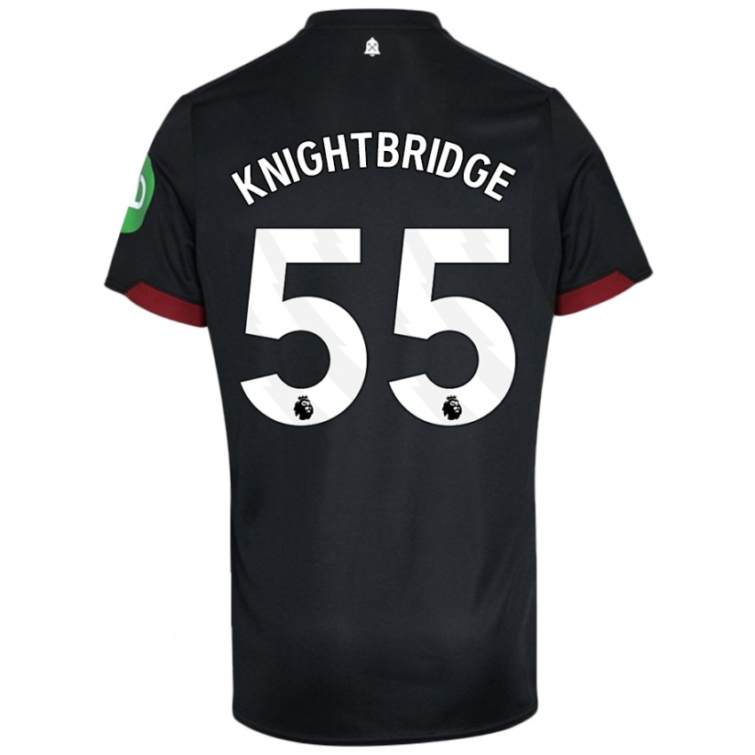 Dětské Jacob Knightbridge #55 Černá Bílá Daleko Hráčské Dresy 2024/25 Dres