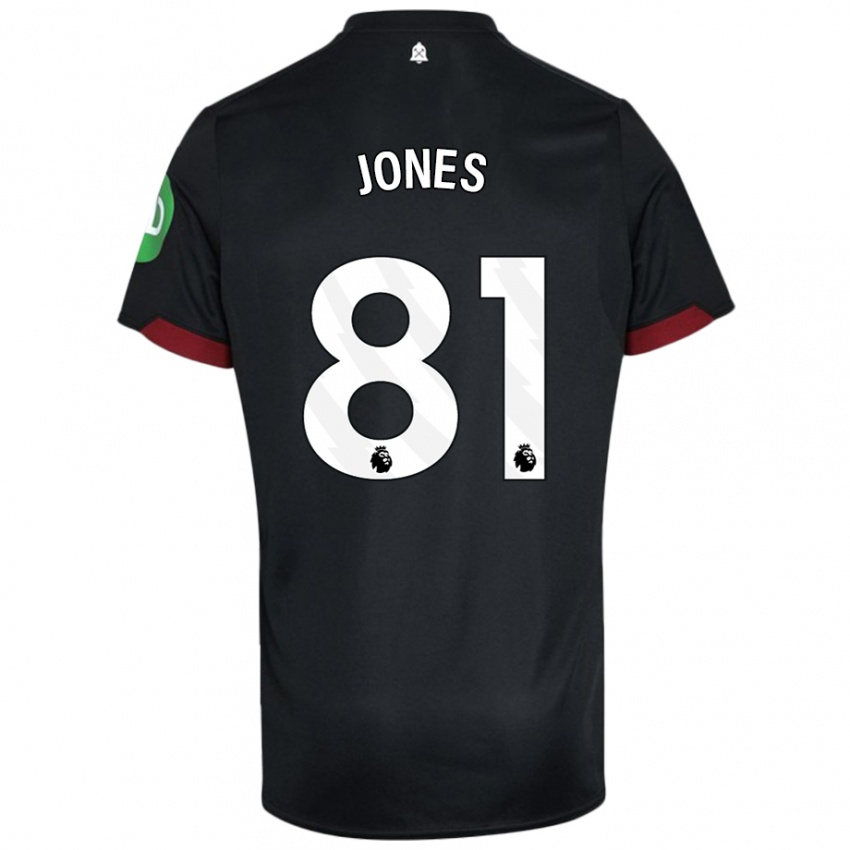 Dětské Liam Jones #81 Černá Bílá Daleko Hráčské Dresy 2024/25 Dres