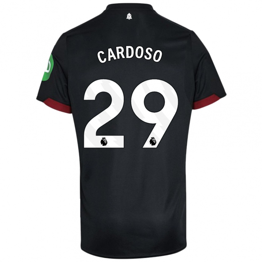 Dětské Goncalo Cardoso #29 Černá Bílá Daleko Hráčské Dresy 2024/25 Dres