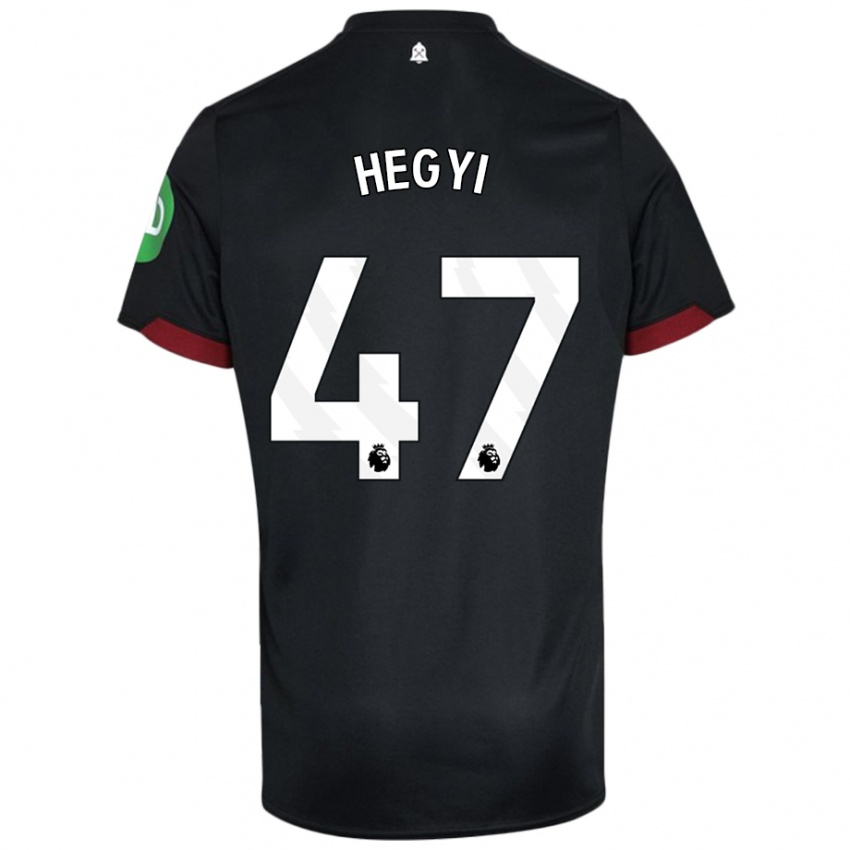 Dětské Krisztian Hegyi #47 Černá Bílá Daleko Hráčské Dresy 2024/25 Dres