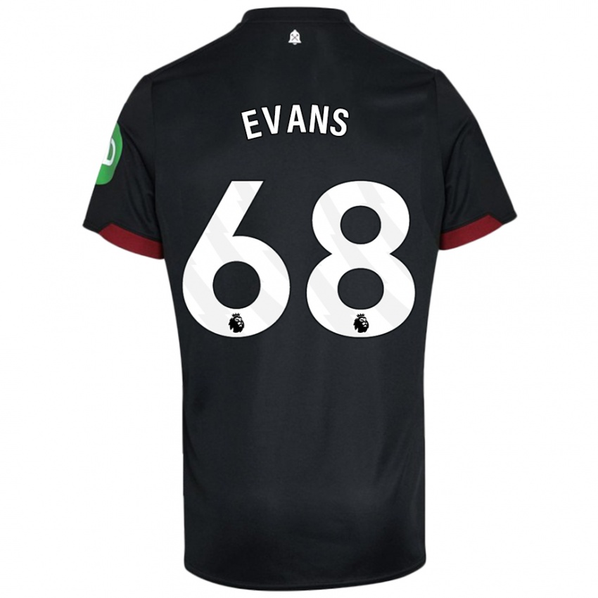 Dětské Isaac Evans #68 Černá Bílá Daleko Hráčské Dresy 2024/25 Dres