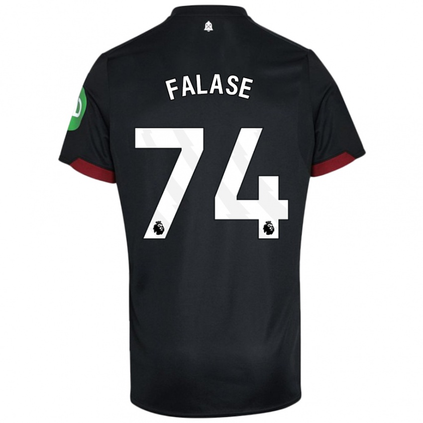 Dětské Asher Falase #74 Černá Bílá Daleko Hráčské Dresy 2024/25 Dres