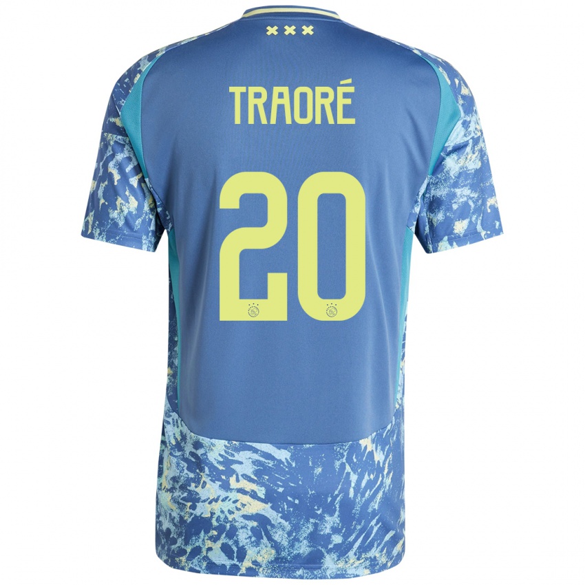 Dětské Bertrand Traoré #20 Šedá Modrá Žlutá Daleko Hráčské Dresy 2024/25 Dres