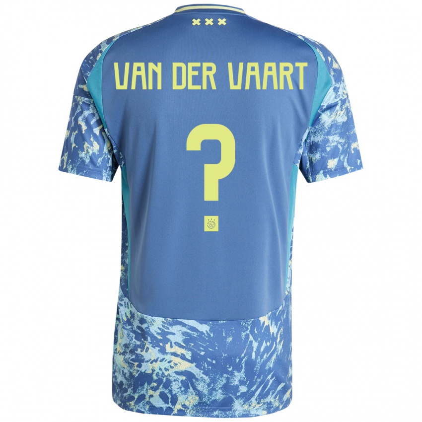 Dětské Damian Van Der Vaart #0 Šedá Modrá Žlutá Daleko Hráčské Dresy 2024/25 Dres